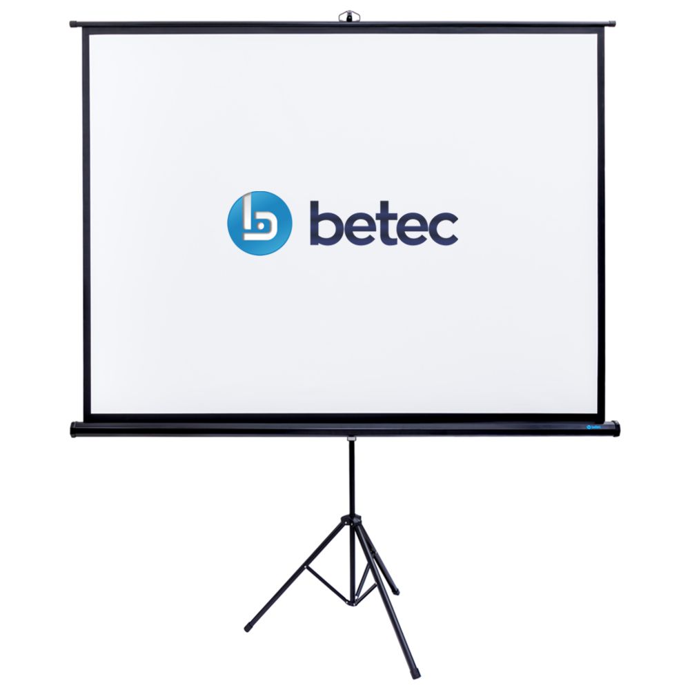 TELA DE PROJEÇÃO COM TRIPÉ RETRÁTIL - 100 POLEGADAS - BETEC BT4560