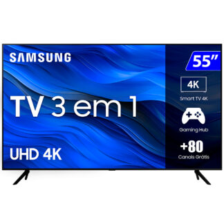 Smart Tv Samsung 55" 4K Wi-Fi Tizen Crystal Comando De Voz 55Cu7700gxzd - Sem Cor