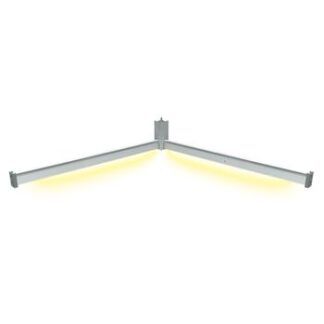 Cabideiro de Canto com LED e Sensor Luz Branca / Fria Prata 850mm Ledline